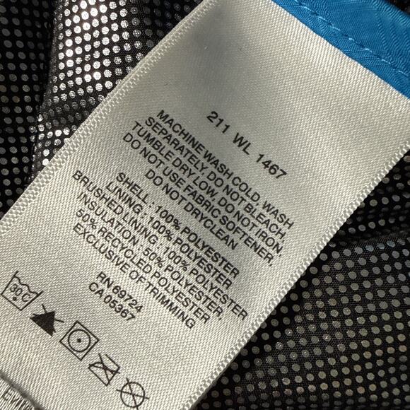 Columbia Jacket Vest Women Medium Omni‑Heat Full Zip Insulated Blue Outdoor Hike - Picture 8 of 9